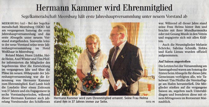 Schwäbische Zeitung 15.10.2014: Ehrung Hermann Kammer